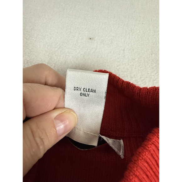 Pursuits,ltd woolmark Sleeveless Turtleneck Shirt Red Blouse Womens S Preppy Y2K - Picture 5 of 12